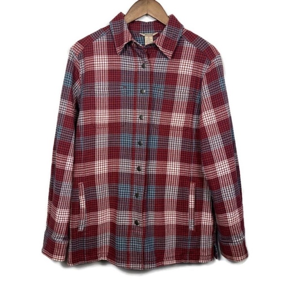 Duluth Trading Co. Women’s Plaid Flannel Shacket XL Eclectic Grandpa - Picture 1 of 9
